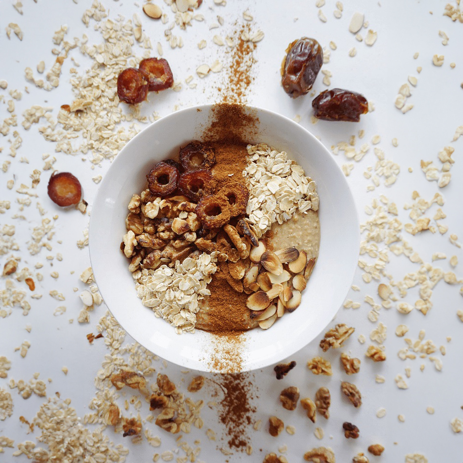 Packed Oat Milk Bowl with Dates